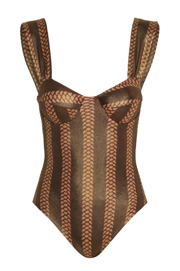 Sabina One Piece / Gold - Nude